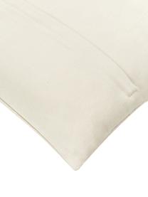 Federa arredo ricamata color beige Snowflake, 100% cotone, Beige, bianco crema, Larg. 45 x Lung. 45 cm