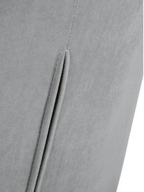 Chaise velours rembourrée Tess, Velours gris, pieds or, larg. 49 x prof. 64 cm