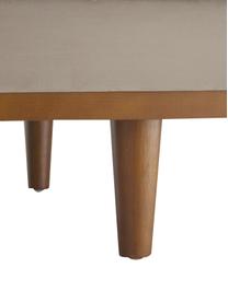 Samt-Sofa Dante (2-Sitzer) in Beige mit Holz-Füßen, Bezug: Polyestersamt, Gestell: Kautschukbaumholz, klarla, Webstoff Beige, B 174 x T 87 cm