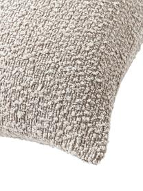 Velký bouclé povlak na polštář Bellamie, Bouclé (95 % polyester, 5 % akryl), Greige, Š 60 cm, D 60 cm
