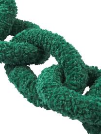 Plyšový polštář Chain, 100% polyester (plyšový kožíšek), Lesní zelená, Š 60 cm, H 20 cm