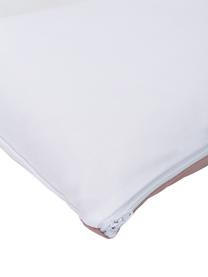 Gestreifte Kissenhülle Ren in Altrosa/White, 100% Baumwolle, Weiß, Altrosa, B 30 x L 50 cm