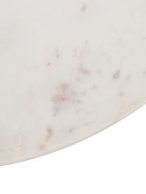 Runder Marmor-Beistelltisch Zelda, Tischplatte: Marmor, Gestell: Metall, beschichtet, Weiß-Grau, Goldfarben, Ø 41 x H  54 cm