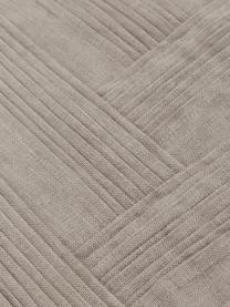 Funda de cojín de lino texturizada Maya, 51% lino, 49% algodón, Beige, An 30 x L 50 cm