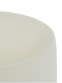 Pouf in velluto bianco crema Orchid, Rivestimento: velluto (100% poliestere), Struttura: compensato, Velluto bianco crema, dorato, Ø 38 x Alt. 38 cm