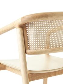 Stolička s opierkami s viedenským výpletom Gali, Jaseňové drevo, béžová, Š 56 x H 55 cm