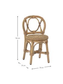 Kinderstoel Hortense in rotan, Rotan, Licht hout, B 31 cm x D 31 cm