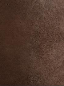 Puff de cuero sintético Cuba, Tapizado: pana (96% poliéster, 4% p, Cuero sintético marrón, Ø 50 x Al 30 cm