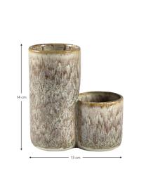Pennenhouder Thine van keramiek met glazuur, Keramiek, Bruintinten met donkere rand, B 13 x H 14 cm