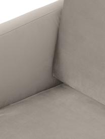 Canapé 3 places en velours pieds en métal Fluente, Velours beige, larg. 196 x prof. 85 cm