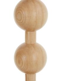 Stehlampe Shona mit Holzfuß, Lampenschirm: Textil, Lampenfuß: Massives Eschenholz, FSC®, Weiß, Eschenholz, Ø 50 x H 149 cm