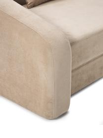 Schlafsofa Eliot (3-Sitzer), Bezug: 88% Polyester, 12% Nylon , Füße: Kunststoff, Webstoff Sandfarben, B 230 x H 70 cm