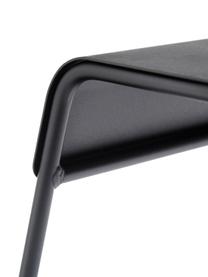 Metall-Hocker Aguina, Stahl, lackiert, Schwarz, B 39 x H 28 cm