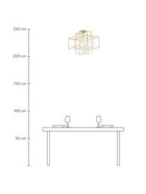 Lampa sufitowa ze szklanym kloszem Rubic, Złoty, S 40 x W 43 cm