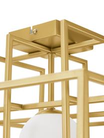 Lampa sufitowa ze szklanym kloszem Rubic, Odcienie złotego, S 40 x W 43 cm