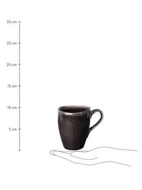 Handgemachte Tassen Nordic Coal, verschiedene Größen, 6 Stück, Steingut, Braungrau, Ø 8 x H 10 cm, 250 ml