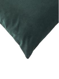 Fluwelen kussenhoezen Rush, 2 stuks, 100% gerecycled polyester, Donkergroen, B 45 x L 45 cm