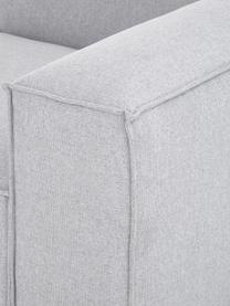 Narożna sofa modułowa Lennon, Tapicerka: 100% poliester Dzięki tka, Stelaż: lite drewno sosnowe, cert, Nogi: tworzywo sztuczne, Jasnoszara tkanina, S 327 x G 180 cm, lewostronna