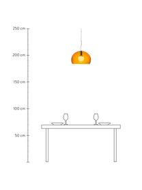 Závěsné svítidlo Small FL/Y, Oranžová, transparentní, Ø 38 cm, V 28 cm