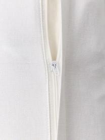 Housse de coussin rectangulaire aspect jute Justina, 100 % coton, Blanc crème, larg. 30 x long. 50 cm