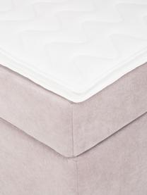 Letto boxspring Oberon, Materasso: nucleo a 5 zone di molle , Piedini: materiale sintetico, Tessuto rosa, 140 x 200 cm, grado di durezza H2