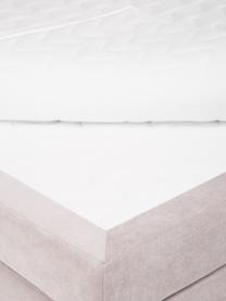 Letto boxspring Oberon, Materasso: nucleo a 5 zone di molle , Piedini: materiale sintetico, Tessuto rosa, 140 x 200 cm, grado di durezza H2