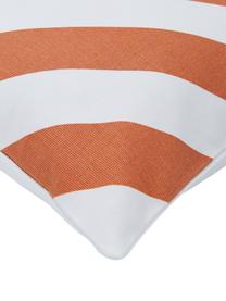 Kissenhülle Sera mit grafischem Muster, 100% Baumwolle, Weiß, Orange, B 45 x L 45 cm