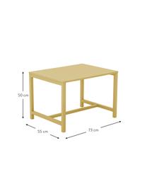 Dětský stůl Rese, Dřevovláknitá deska střední hustoty (MDF), kaučukové dřevo, Žlutá, Š 73 cm, H 55 cm