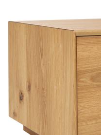 Mueble de TV en fresno Noel, Tablero de fibra de densidad media (MDF) chapado en madera de fresno, Marrón, An 180 x Al 45 cm