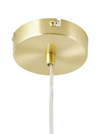 Hanglamp Bao van glas, Lampenkap: glas, Baldakijn: gegalvaniseerd metaal, Champagnekleurig, goudkleurig, Ø 30 x H 90 cm