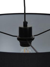 Lampada ad arco nera Niels, Base della lampada: metallo verniciato a polv, Paralume: tessuto, Nero, nero opaco, Ø 50 x Alt. 218 cm