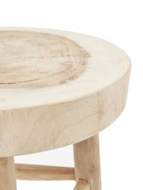 Stołek z drewna mungur Beachside, Naturalne drewno mungur z recyklingu, Drewno mungur, Ø 35 x W 50 cm