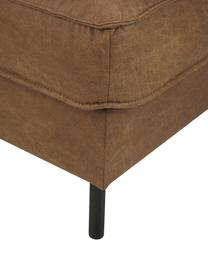Tabouret de canapé cuir recyclé Hunter, Cuir brun, larg. 85 x haut. 46 cm