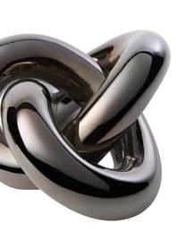 Objet décoratif Knot, Céramique, Nickel noir, brillant, larg. 19 x haut. 9 cm