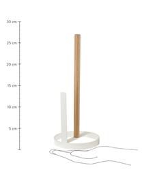 Petit porte essuie toutTosca, Blanc, bois clair, Ø 11 x haut. 31 cm