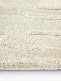 Handgetuft kortpolig vloerkleed Winola met hoog-laag structuur, Beige, B 200 x L 300 cm (maat L)