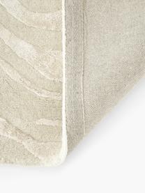 Handgetuft kortpolig vloerkleed Winola met hoog-laag structuur, Beige, B 200 x L 300 cm (maat L)