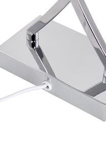 Große Tischlampe Vanessa, Lampenfuß: Metall, Lampenschirm: Textil, Weiß, Silberfarben, B 27 x H 52 cm