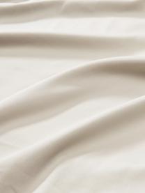 Housse de couette en satin de coton à motif floral Margot, Beige, larg. 260 x long. 240 cm