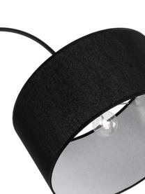 Lámpara de arco Sama, Pantalla: tela, Cable: plástico, Negro, An 90 x Al 180 cm