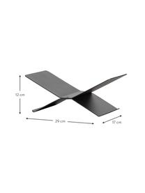 Metalen leesstandaard Landscape, Gecoat metaal, Zwart, B 29 cm x H 12 cm