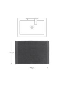 Tappeto bagno antiscivolo in cotone organico Premium, 100% cotone organico certificato GOTS (da GCL International, GCL-300517).
Qualità pesante, 750 g/m², Antracite, Larg. 50 x Lung. 70 cm