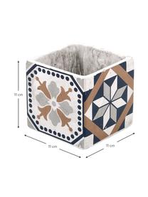 Portavaso quadrato in cemento Portugal, Cemento, Multicolore, Larg. 11 x Alt. 11 cm