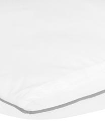 Baumwollperkal-Kopfkissenbezüge Daria in Weiß mit Keder, 2 Stück, Webart: Perkal Fadendichte 200 TC, Weiß, B 40 x L 80 cm