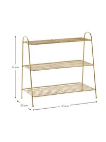 Półka na buty Anna, Metal lakierowany, Odcienie złotego, S 63 x W 61 cm