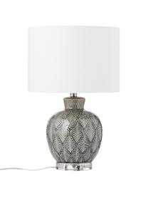 Lampa stołowa z ceramiki Brooklyn, Biały, szary, Ø 33 x W 53 cm