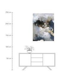 Bemalter Leinwanddruck Waterfall, Bild: Digitaldruck mit Ölfarben, Bunt, B 90 x H 120 cm