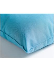 Zweifarbig gewebtes Outdoor-Kissen St. Maxime, mit Inlett, Türkis, Schwarz, B 30 x L 50 cm