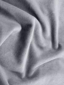 Effen fluwelen kussenhoes Dana in grijs, 100% katoenfluweel, Grijs, B 40 x L 40 cm