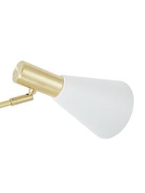 Lámpara de lectura Sia, Cable: cubierto en tela, Latón, blanco, An 60 x Al 162 cm